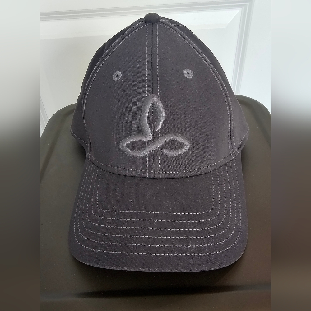 prAna Gray Logo Baseball Cap Adjustable Outdoor Hat